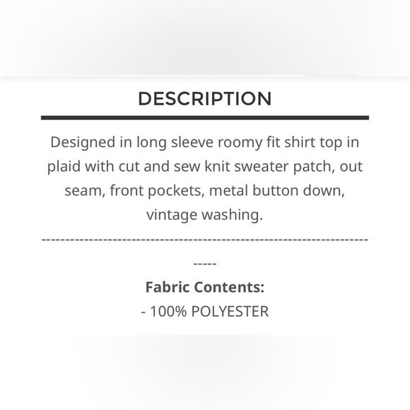 401. POL Women's Mocah Gingham Button Down Shacket - Picture 9 of 9